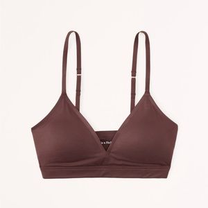 Abercrombie & Fitch | Satin V-Neck bralette | Dark brown | L